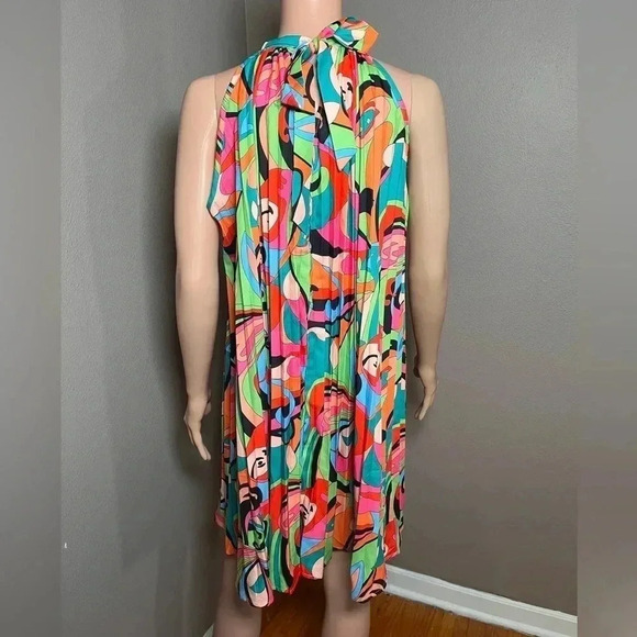 SHEIN VCAY Allover Print Tie Back Halter Dress - Picture 3 of 7